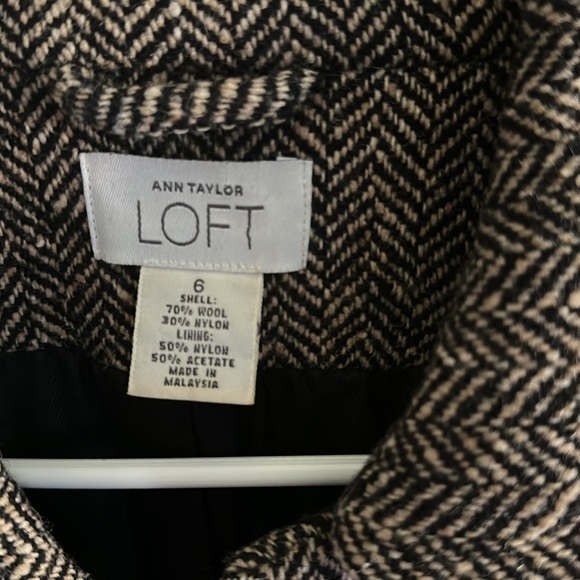 LOFT Black and Brown Trench Coat - Picture 5 of 6